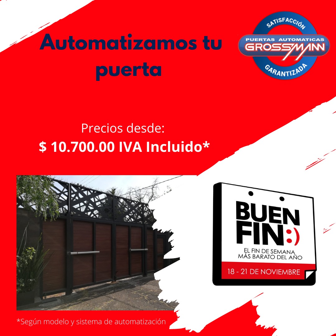 GrossmannDoors's tweet photo. Se acerca el #BuenFin2022‼
Más de 30 años de experiencia
Expertos en: 
✅Automatización de Puertas 
✅Fabricación de Puertas                
✅Cercas Electrificadas                     
✅Mantenimiento Preventivo y Correctivo
✅Presupuesto Gratis   
Póliza de Garantía por un año https://t.co/0N0pIx7XKI