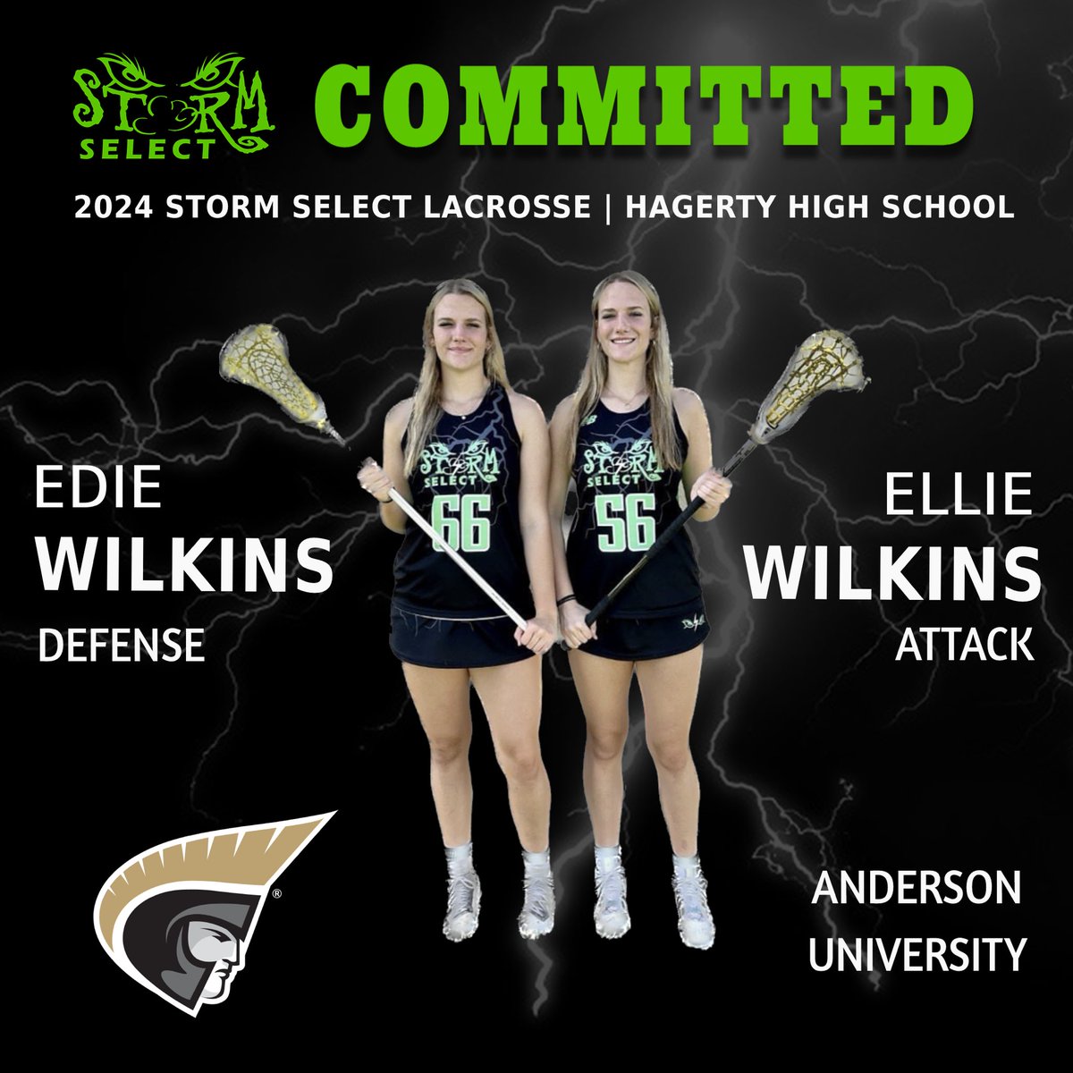 🚨TWIN Commitment Alert🚨 
BIG Congrats to Edie and Ellie Wilkins on verbally committing to play collegiate lacrosse, together, at Anderson University! We are so happy for you girls and cannot wait to follow you in college as Trojans! <a href="/FloridaLX/">FloridaLacrosseNews</a> <a href="/toplaxrecruits/">TOP_LAX_RECRUITS</a> <a href="/Inside_Lacrosse/">Inside Lacrosse</a>