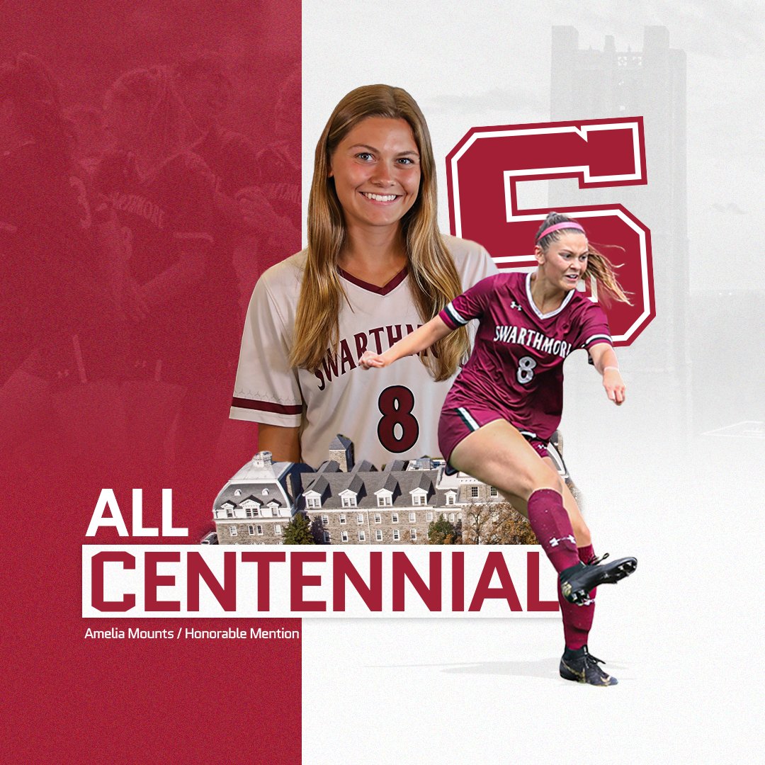 SwatAthletics's tweet image. Amelia, Emme and Abby earned honorable mention status for the Garnet as all three earned their first career all-conference awards!