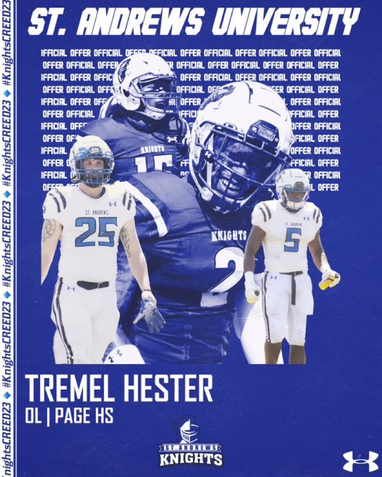 TremelHester's tweet image. Blessed to receive a offer @CoachChristensn