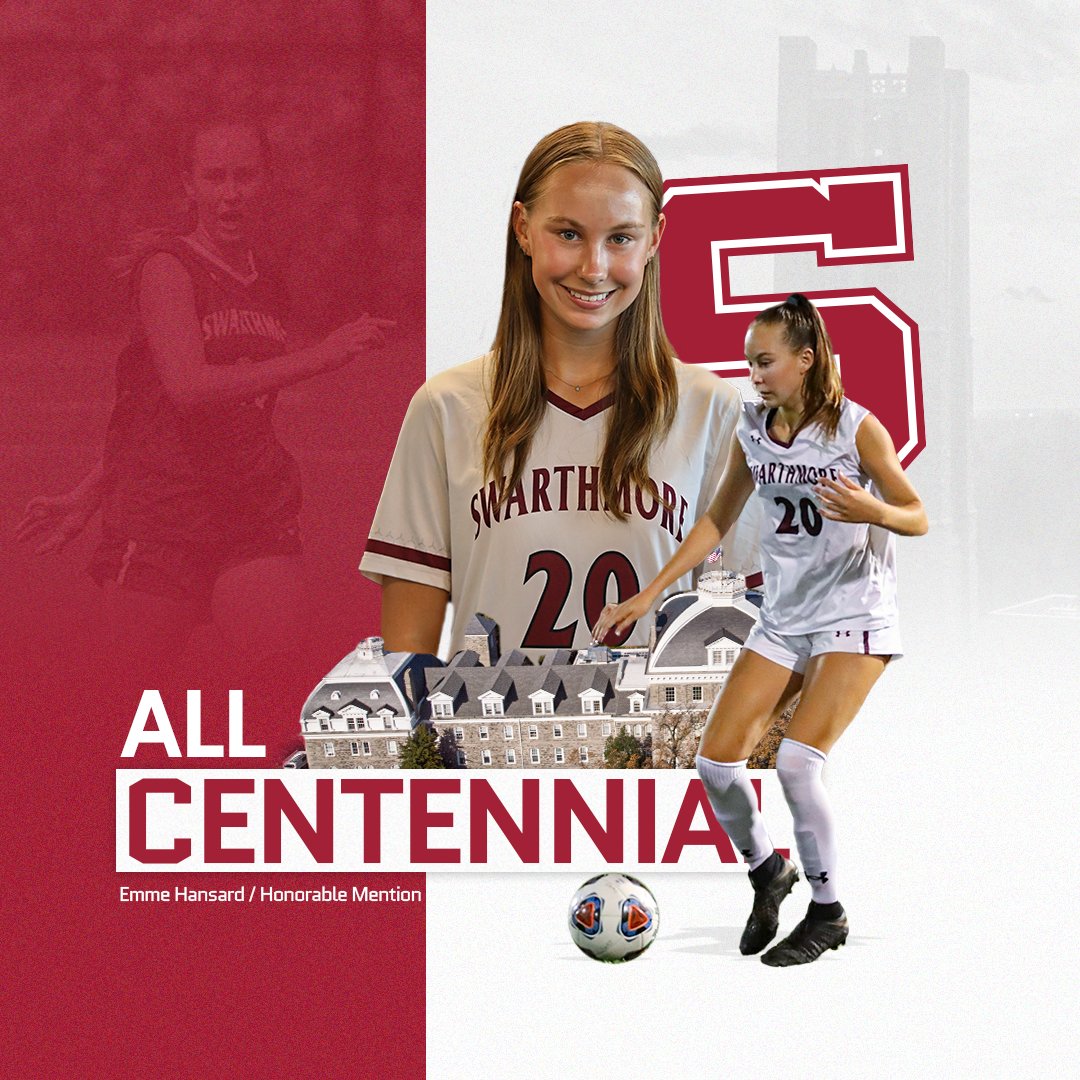 SwatAthletics's tweet image. Amelia, Emme and Abby earned honorable mention status for the Garnet as all three earned their first career all-conference awards!