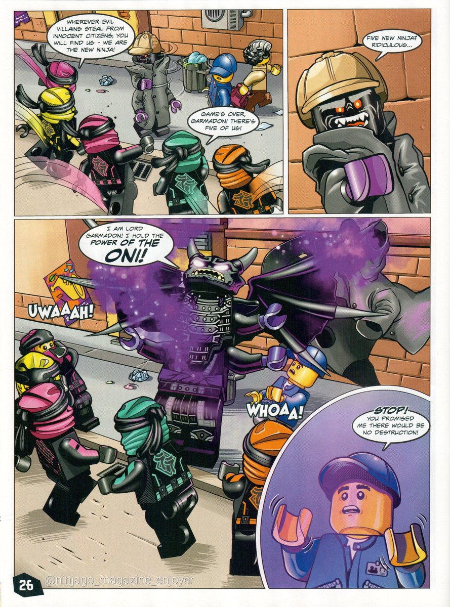 ninjagomagazine's tweet photo. Issue 95 - Garmadon destroys the New Ninja 

#ninjago #ninjagomagazine https://t.co/cus004DkJS