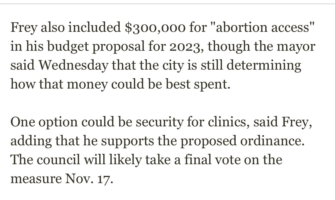 If you assumed the relatively small amount of money the city set aside for abortion access would go to abortion funds assisting people traveling here for an abortion, you forgot how much our city prefers giving money to cops startribune.com/minneapolis-ci…