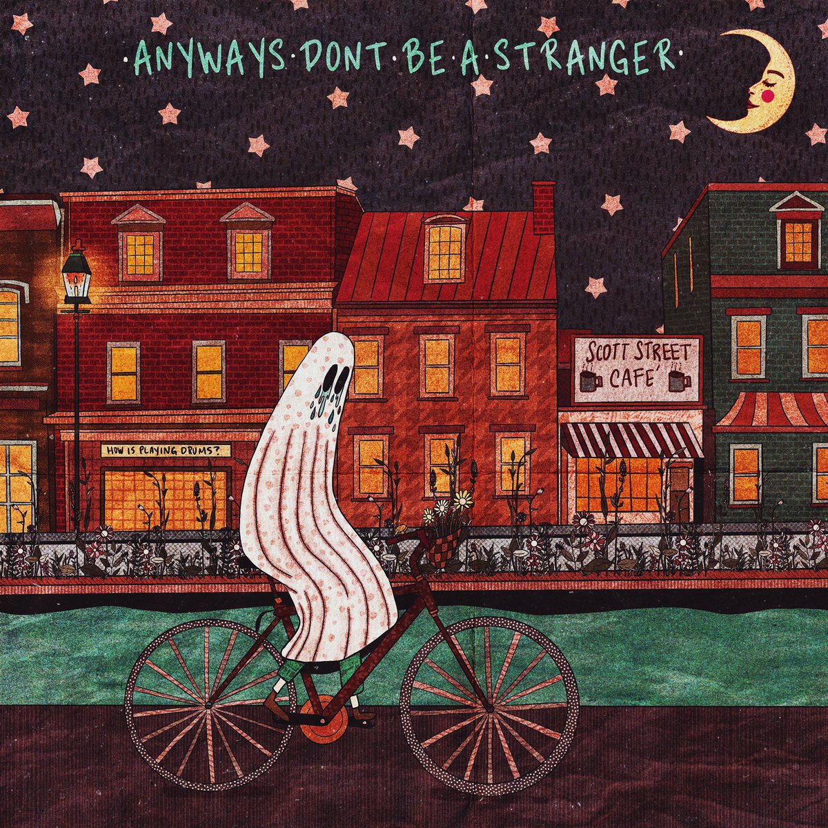 Finally finished this Scott Street inspired ghostie drawing. The bike bell and boat sounds in the outro always kill me. Phoebe Bridgers always hurts me with the details.