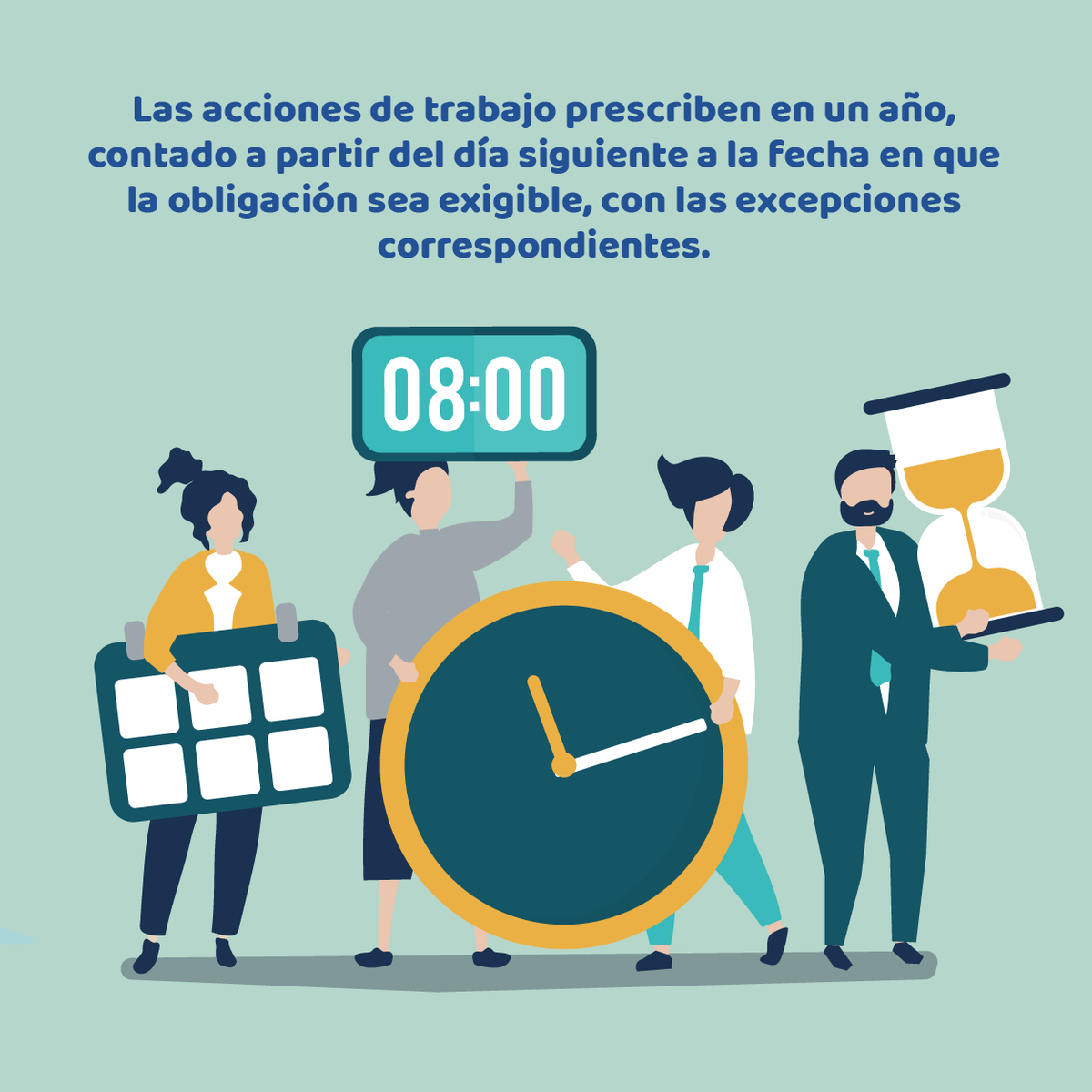 LaboralRevista's tweet photo. PRESCRIPCIÓN
Las acciones de trabajo prescriben en un año, contado a partir del día siguiente a la fecha en que la obligación sea exigible, con las excepciones correspondientes.
#FelizJueves #LeyFederaldeTrabajo #Sabiasque #RevistaLaboral #Derecho #Enterate #online https://t.co/8roz1eXySF