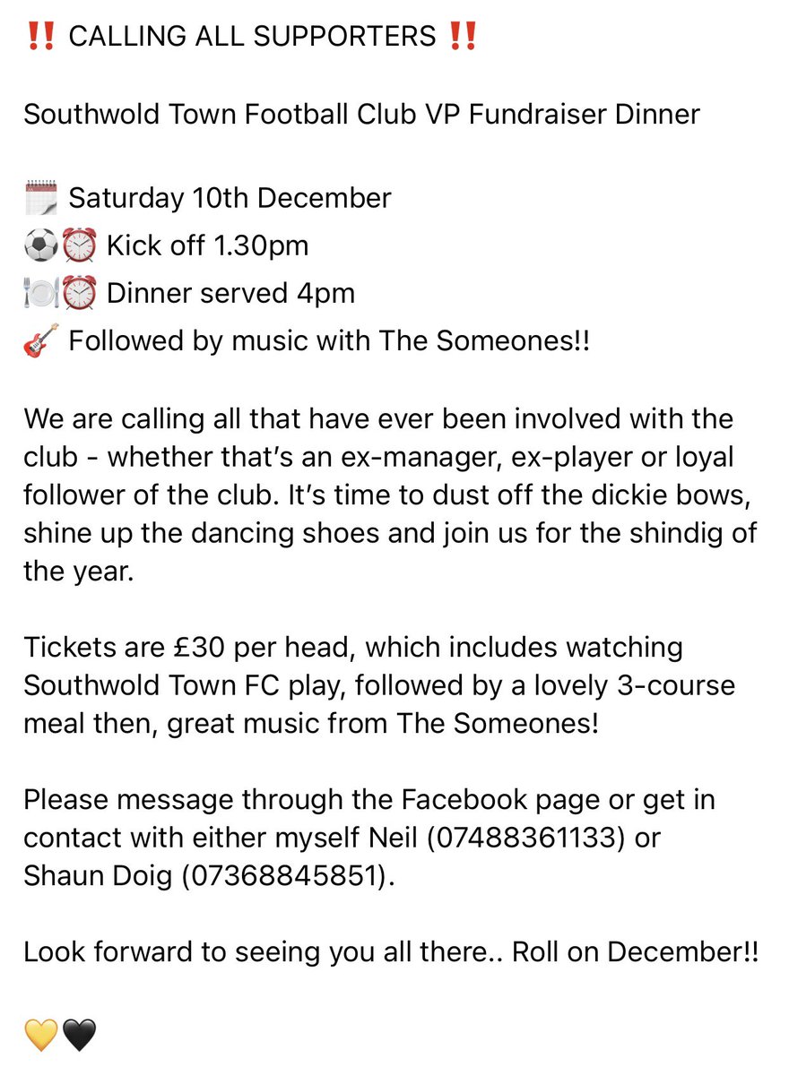 STFC_1895's tweet image. 1️⃣ MONTH TO GO! 🕺💃🏻

It’s not long now before our first VP Fundraiser Dinner of the year.. have you got your tickets yet?!

A day of football, food and music (maybe a few drinks as well 🍻) - why would you want to miss out?