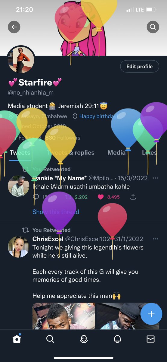 no_nhlanhla_m's tweet image. A year older❤️