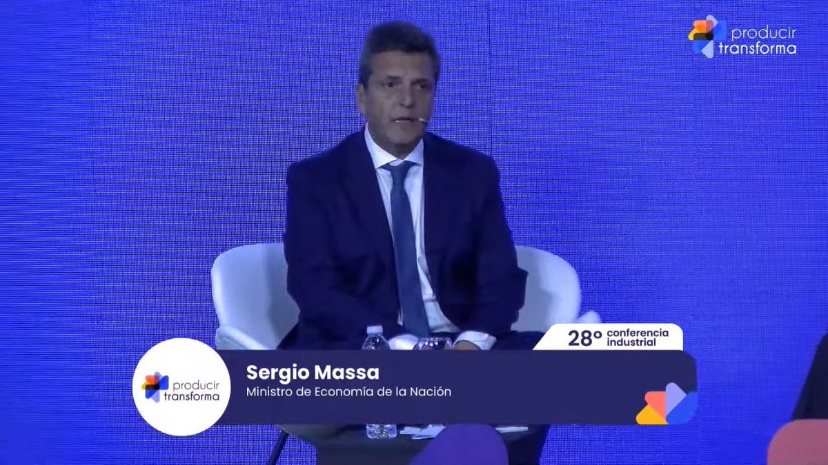 #ProducirTransforma El orden, la acumulación de reservas y la competitividad exportadora son principios que gobierne quien gobierne, tienen que regir en la Argentina para poder superar los ciclos económicos recurrentes, Sergio Massa en #ConferenciaIndustrialUIA