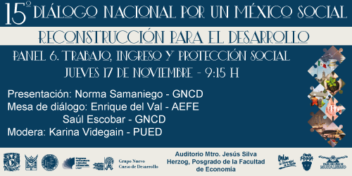 PUED-UNAM (@puedunam) on Twitter photo Te invitamos al Panel 6, dentro de las actividades del #15ºDNMS
🗓️17 noviembre
⏰9:15 h
📍Posgrado de Economía - UNAM
pued.unam.mx/opencms/activi…
<a href="/pueeunam/">PUEE UNAM</a> <a href="/UNAM_FCPyS/">FCPyS-UNAM</a> <a href="/FEconomiaUNAMof/">EconomíaUNAM oficial</a> <a href="/MexicoSocial_/">México Social</a> @IIEc_UNAM <a href="/ENTSUNAMOficial/">Escuela Nacional de Trabajo Social ENTS UNAM</a> <a href="/CIDE_MX/">CIDE</a> <a href="/CentroGeo_/">CentroGeo</a> <a href="/suayedEconomia/">SUAyED Economía UNAM</a> <a href="/norsi10/">Norma Samaniego</a> Te invitamos al Panel 6, dentro de las actividades del #15ºDNMS
🗓️17 noviembre
⏰9:15 h
📍Posgrado de Economía - UNAM
pued.unam.mx/opencms/activi…
<a href="/pueeunam/">PUEE UNAM</a> <a href="/UNAM_FCPyS/">FCPyS-UNAM</a> <a href="/FEconomiaUNAMof/">EconomíaUNAM oficial</a> <a href="/MexicoSocial_/">México Social</a> @IIEc_UNAM <a href="/ENTSUNAMOficial/">Escuela Nacional de Trabajo Social ENTS UNAM</a> <a href="/CIDE_MX/">CIDE</a> <a href="/CentroGeo_/">CentroGeo</a> <a href="/suayedEconomia/">SUAyED Economía UNAM</a> <a href="/norsi10/">Norma Samaniego</a>