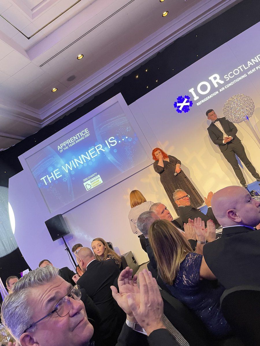 Lewis Purves just named  IOR Scotland apprentice of the year !  Congratulations!  #rachp #engtech #refrigeration