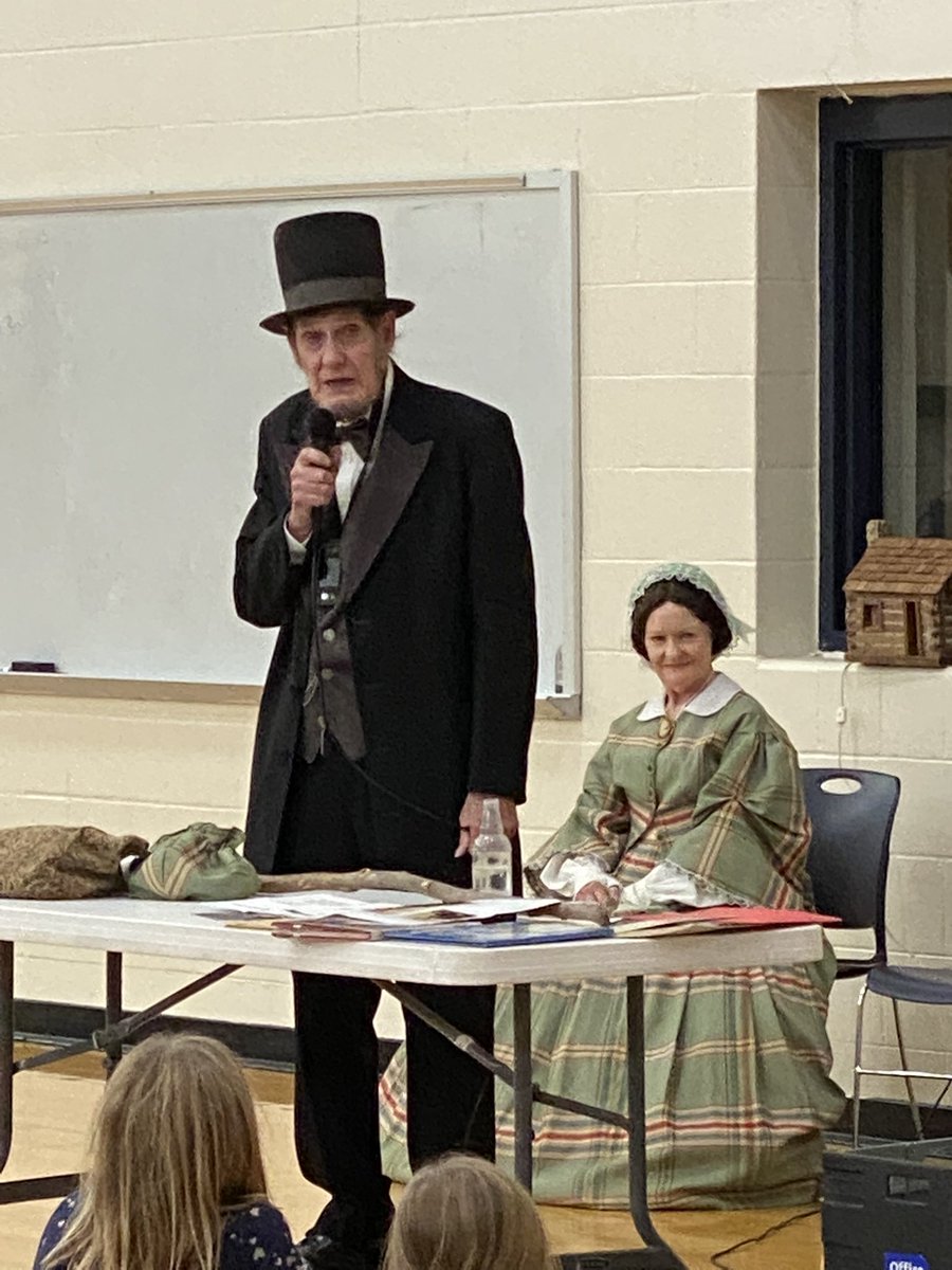 Look who came to visit 2nd and 3rd grade students at Dennis Elementary. Students learned a little bit of history from Mary Todd and Abraham Lincoln today. What a great learning experience for our students <a href="/Boro_DennisNews/">Terrah Hunter</a>
