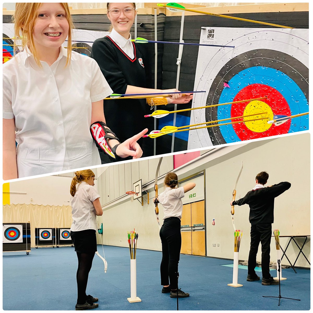 ccsarchery's tweet image. Happy archers this afternoon, golds galore! Da iawn! 👏👏👏 #schoolarchery