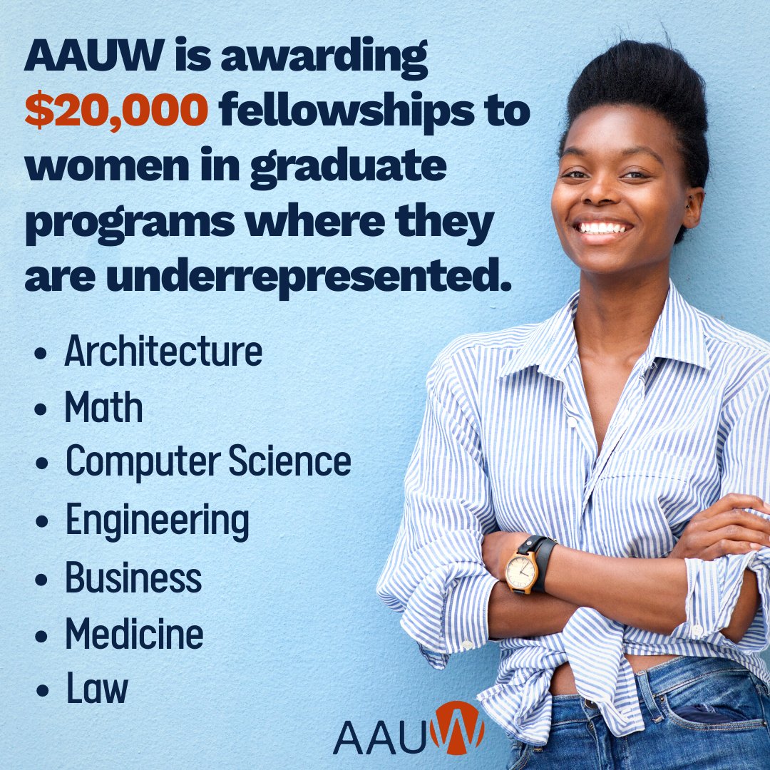 The deadline to apply for Selected Professions #Fellowships is DECEMBER 1st! Spread the word to women in graduate programs where they are underrepresented. Special funds are available for #WomenOfColor pursuing a law degree, medical degree, or #MBA. bit.ly/3jDaHHD