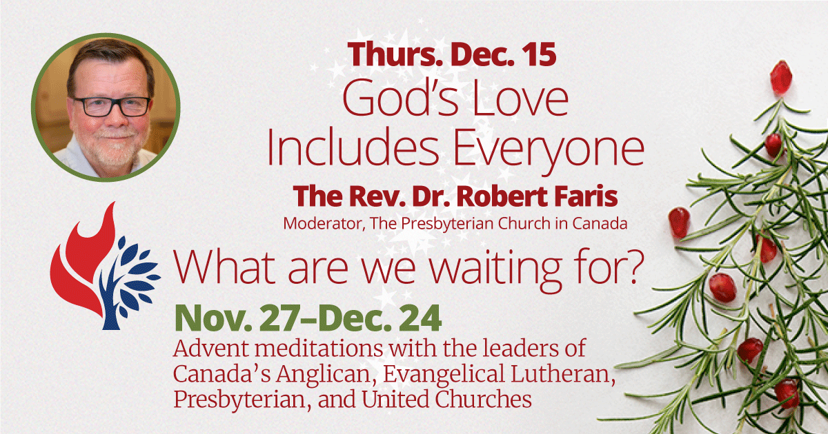 As Christmas approaches, Christians experience #Advent as a season of expectant waiting &amp; preparation. This year, 4 Canadian national church leaders will present a series of meditations &amp; conversations that answer the question: “What Are We Waiting For?” presbyterian.ca/2022/11/08/ecu…