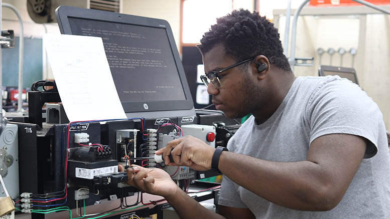 Wallace Community College-Selma Student Cameron Diaz trains in preparation for NCCER testing inside his college’s electrical lab. 
https://t.co/2jR7ZZj38t https://t.co/WV9mxCdRHg