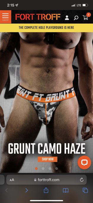 1 pic. Yours truly is currently dominating the @FortTroff landing page for their new Grunt Camo gear