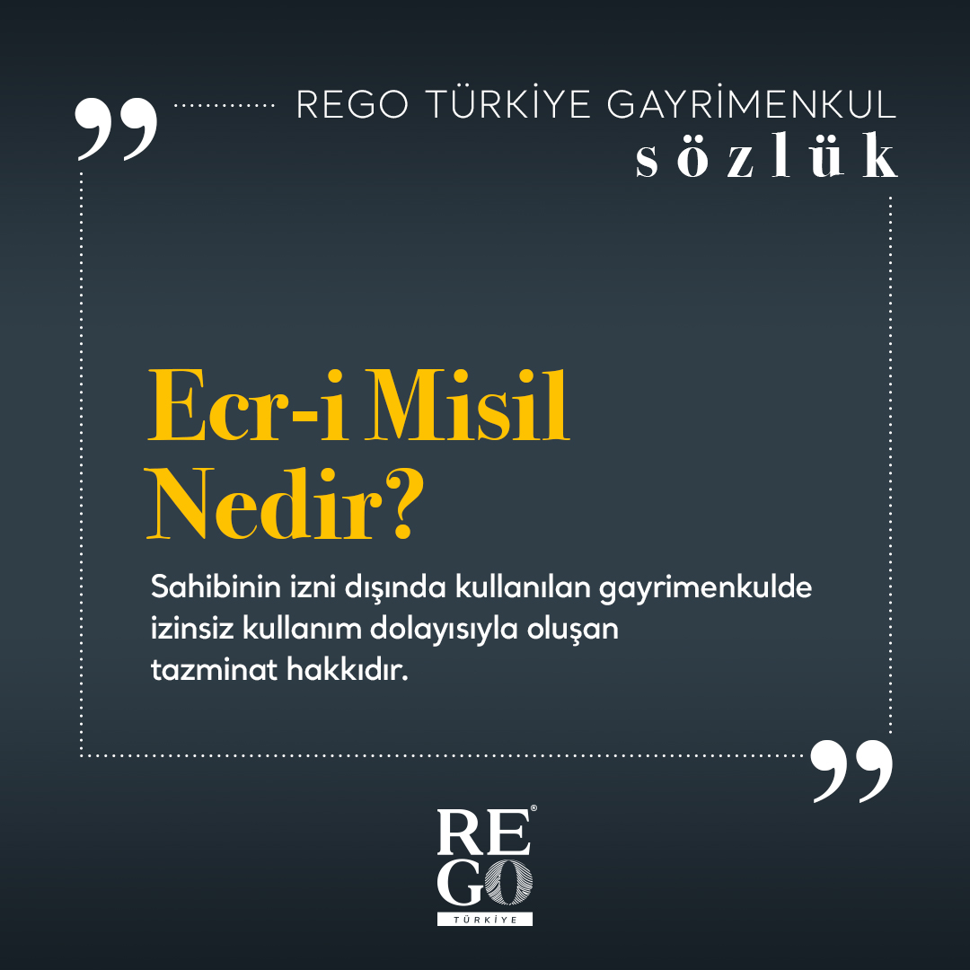 RegoTurkiye's tweet photo. ECR-İ MİSİL NEDİR?
Sahibinin izni dışında kullanılan gayrimenkulde izinsiz kullanım dolayısıyla oluşan tazminat hakkıdır.
https://t.co/raUOAqIBFB
📱0850 888 73 46
 #regoturkiye #gayrimenkul #türkiye #bursa #istanbul #konut #gayrimenkuldanışmanı #gayrimenkulyatırımı https://t.co/RQ7cbd6qcB