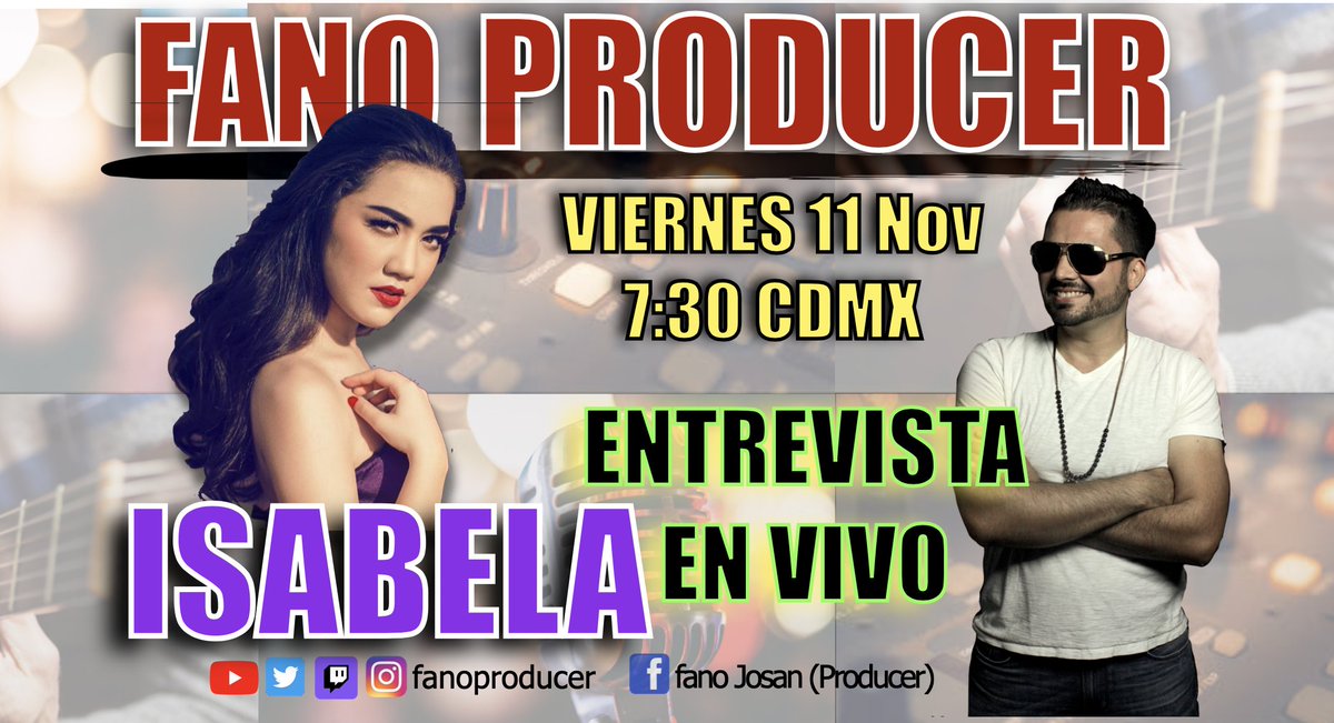 FanoProducer's tweet photo. RT! Etiqueta
#EnVivo VIERNES DE UNICORNIOS!
-FANO PRODUCER ENTREVISTA ENVIVO A @IsabelaOrtega15 DE LA ACADEMIA! 
*Dinámica: 
Quieres participar EnVivo? Deja tu pregunta aquí y la más❤️gana
👉YT https://t.co/UzGG5ymyUL
👉Fb https://t.co/fEPZpXMDk8
👉Twitch https://t.co/TTKFrk8aQ9 https://t.co/Zf5V2GYGjr