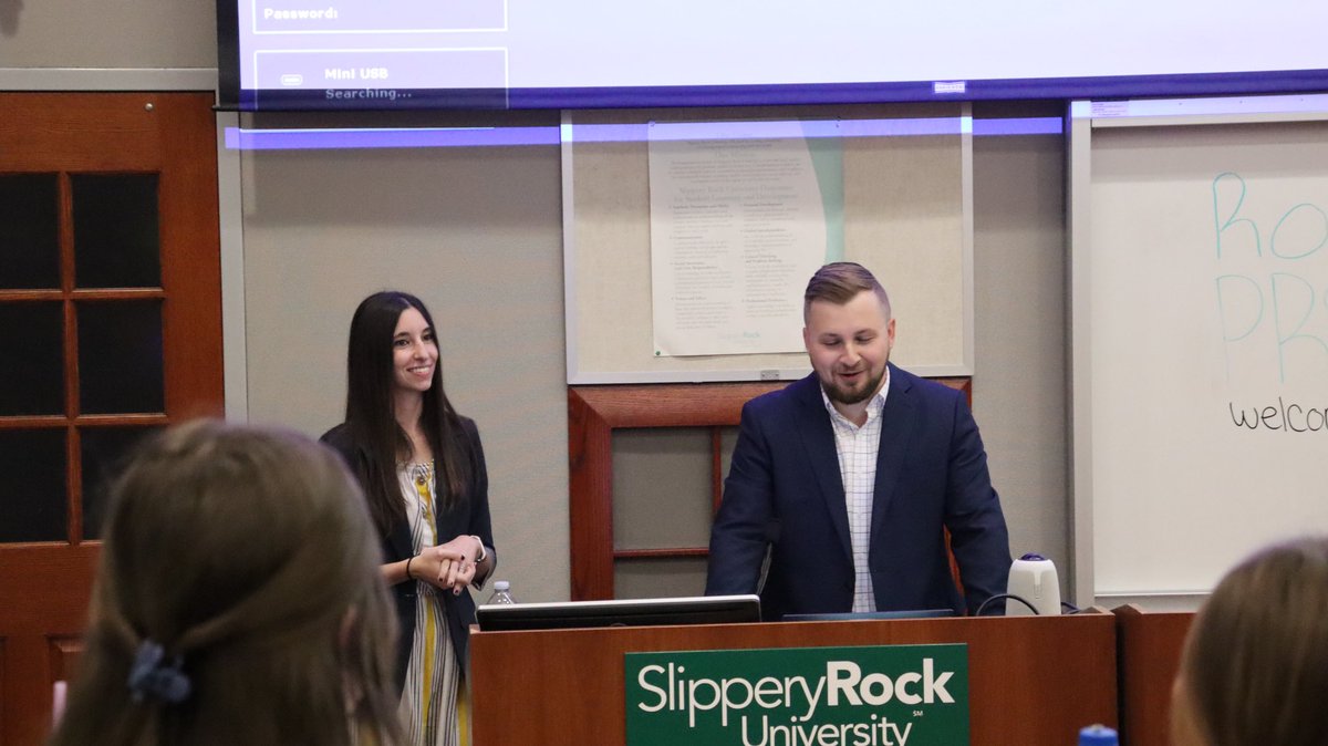 It was a pleasure for Rock PRSSA to welcome Deana Callipare and Ben Renaudin back to campus for the alumni panelist meeting yesterday.

Students learned the importance of being open to new professional opportunities, handling organizational crises and being humble.