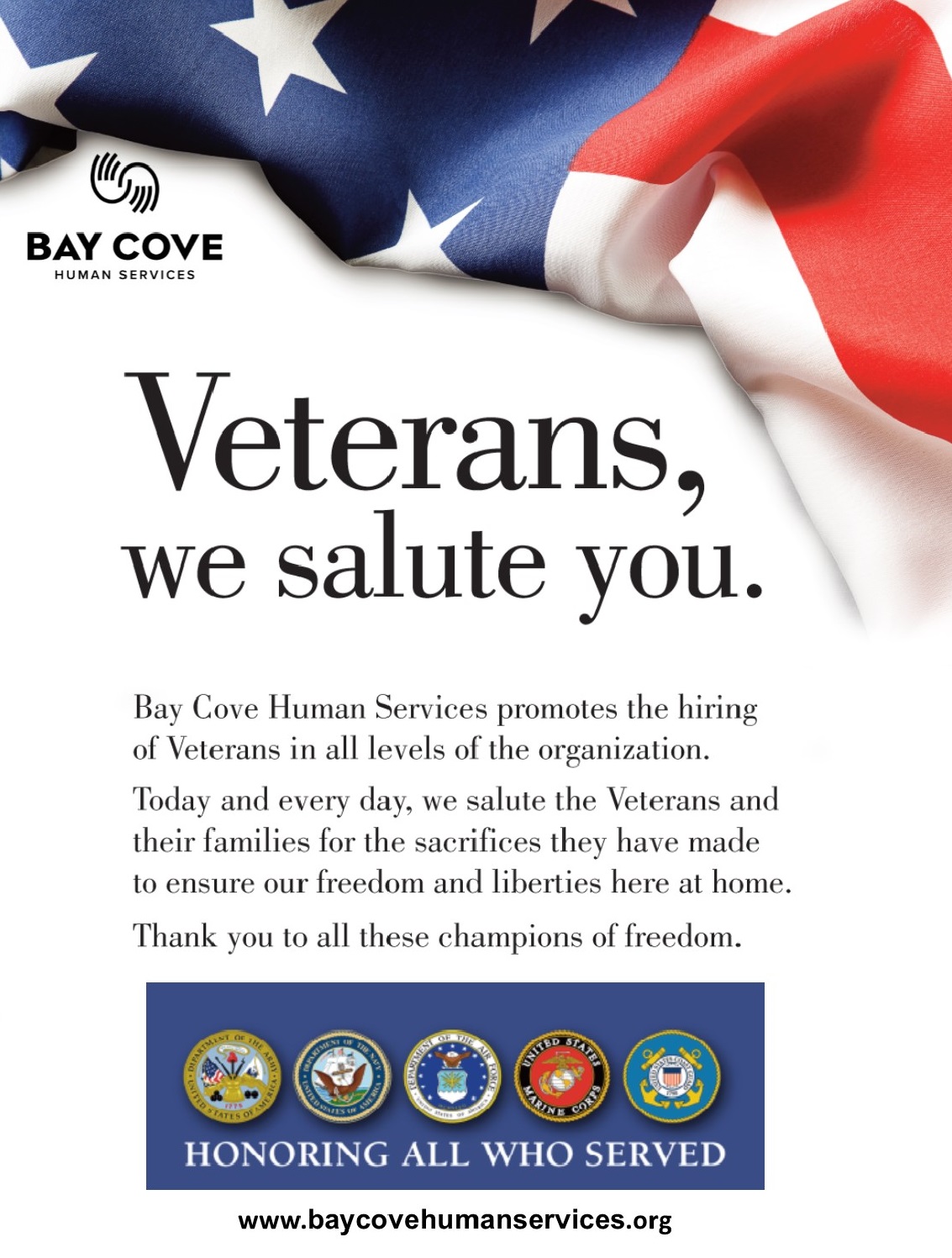 Thank you to our Supporters! — Bay Cove Human Services