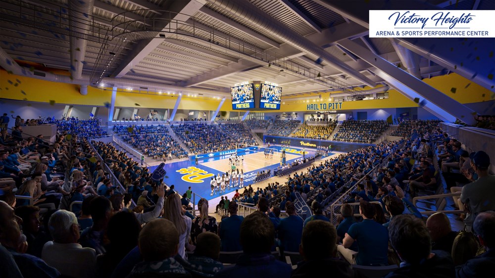 SBJ's tweet photo. .@Pitt_ATHLETICS' $240M Victory Heights project has been approved. 

It will include a new athletic performance center &amp; 3,000-seat arena for gymnastics, volleyball, and wrestling 🔸🔹

@HNTBCorp is the architect and groundbreaking is scheduled for early 2023.

(h/t @Bretjust1T) https://t.co/YS6XBKIXWy