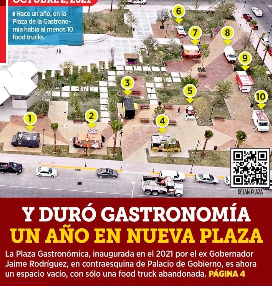 urielvelez07's tweet photo. En la Plaza Gastronómica ya no hay FoodTruck.
¿Cómo se llamará ahora la plaza?

Vía @elnorte 
✍️ @versionestweet
👉 https://t.co/BQmKPqHTTV https://t.co/O9tAmTj3Kq