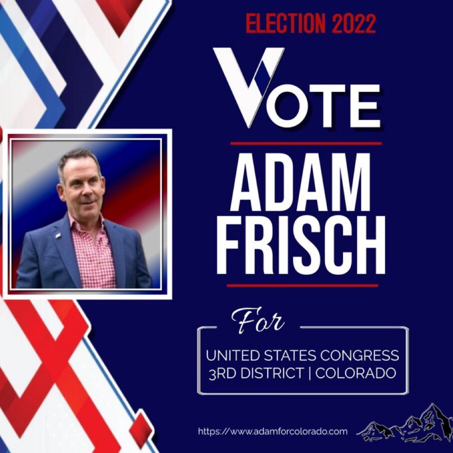 bevlarson60's tweet photo. Please join me in rooting on, praying or sending good positive thoughts and energy for @AdamForColorado to get across the finish line. I believe he will win. #coloradodistrict3 #coloradoelection https://t.co/fSFrSK5HTi