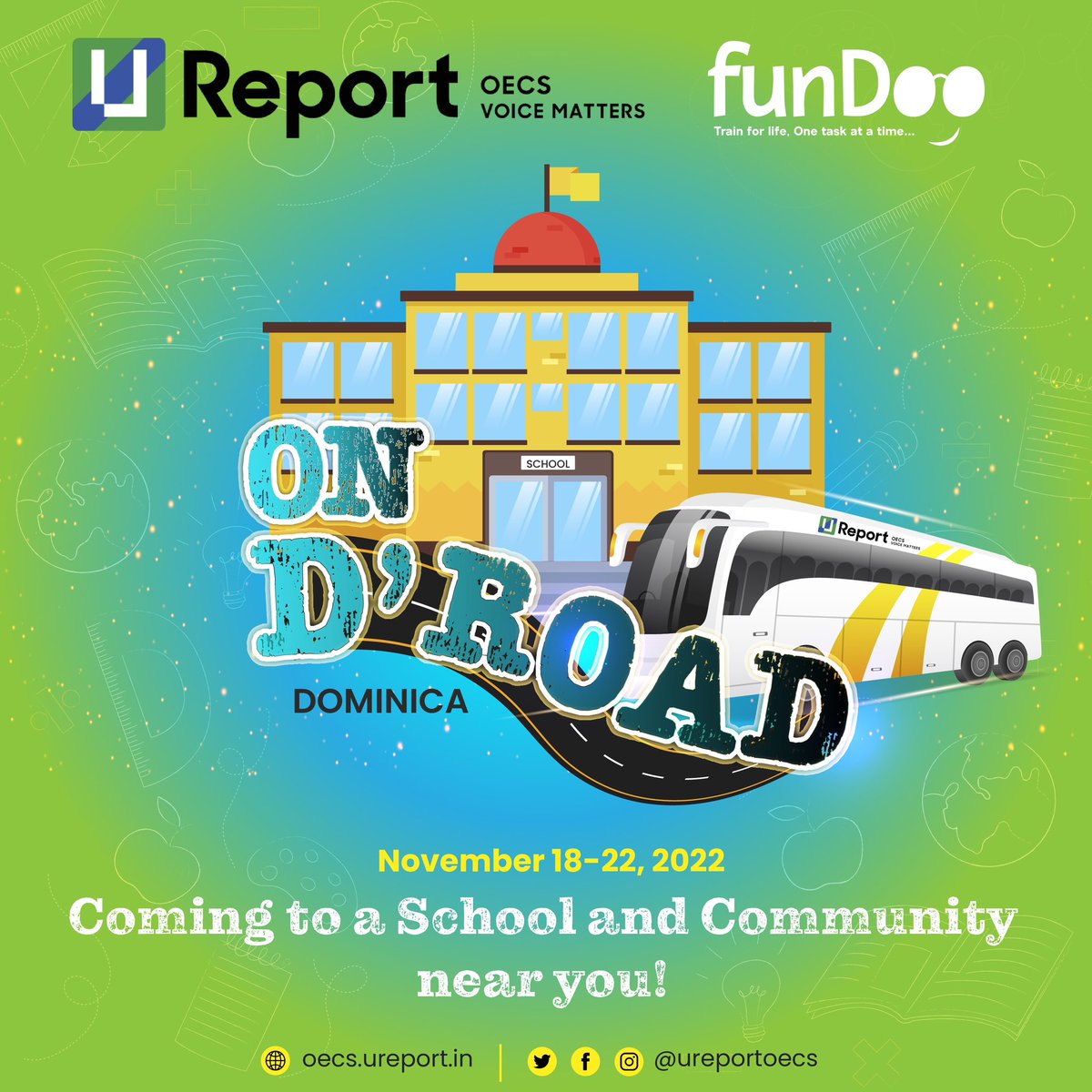 ureportoecs's tweet photo. Look out Dominicans! We’ll be at a school &amp; community near you pretty soon! ✅

Spread the word! 💯🙌🏾✨🥳🥳

 #ureportoecs #ureportglobal #unicef #oecs #oecscommission #outreach #youthvoicesmatter #regionalintegration #ambassadors https://t.co/RPApvyMcYC