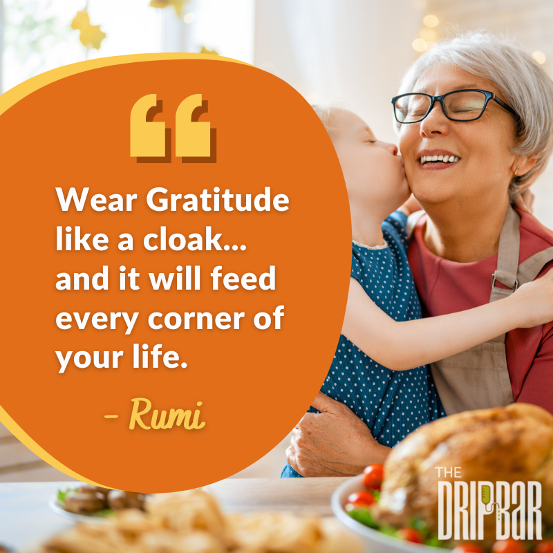 'Tis the season to remember to have an attitude of gratitude. #Motivation #Inspiration #Health #Happiness #VitaminInfusions #VitaminTherapy #TheDRIPBaRScranton #Scranton