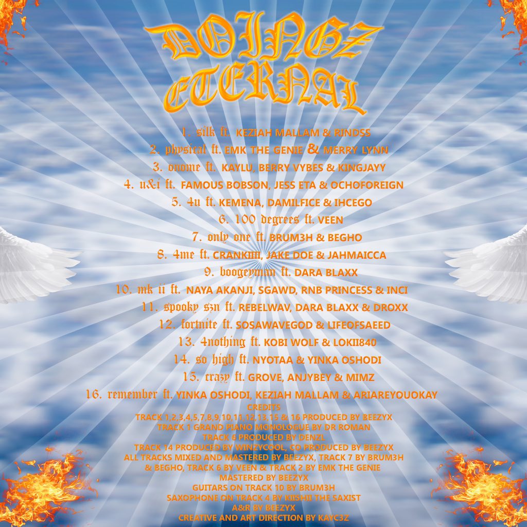 LordBeezyx's tweet image. 18/11/22
MY 3RD STUDIO PROJECT
DOINGZ ETERNAL
MY BLOOD, SWEAT AND TEARS ❤️🔥✨
THANK YOU ALL FOR WAITING FOR BEEZY
WE START WITH ONOME TONIGHT 👏