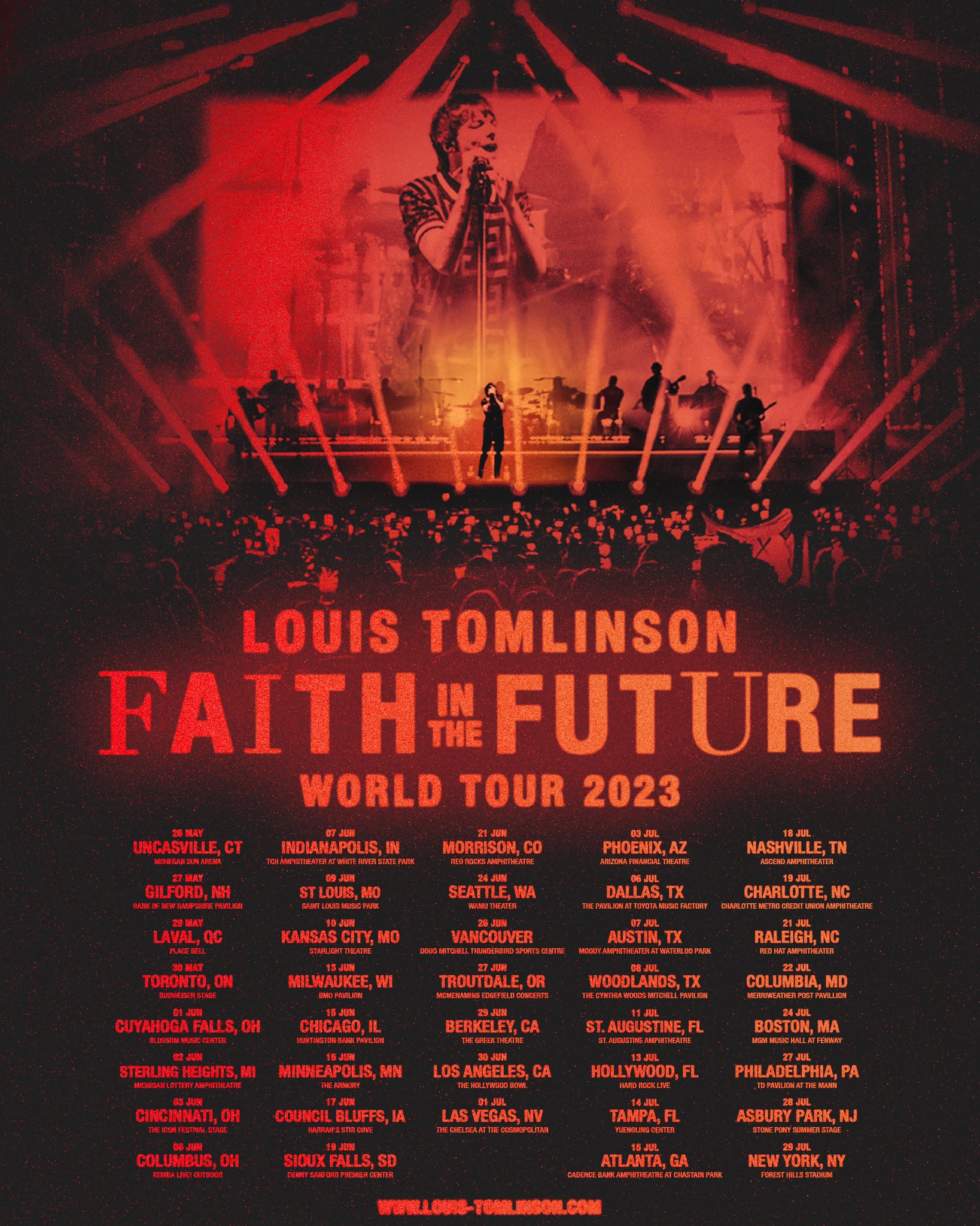 Louis Tomlinson Faith In The Future World Tour North America 2023