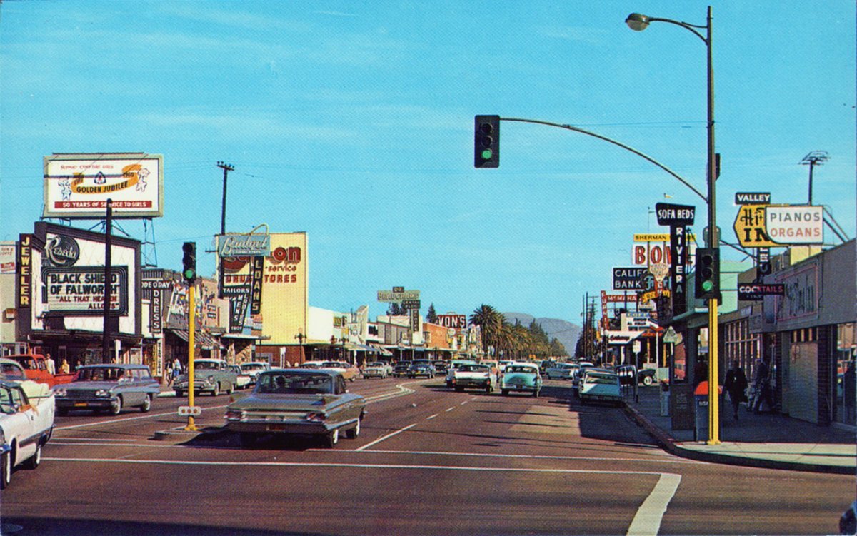 UNREMARKABLE POSTCARD SERIES, No. 42
Sherman Way &amp; Reseda Blvd., 1960s. Reseda, Ca.