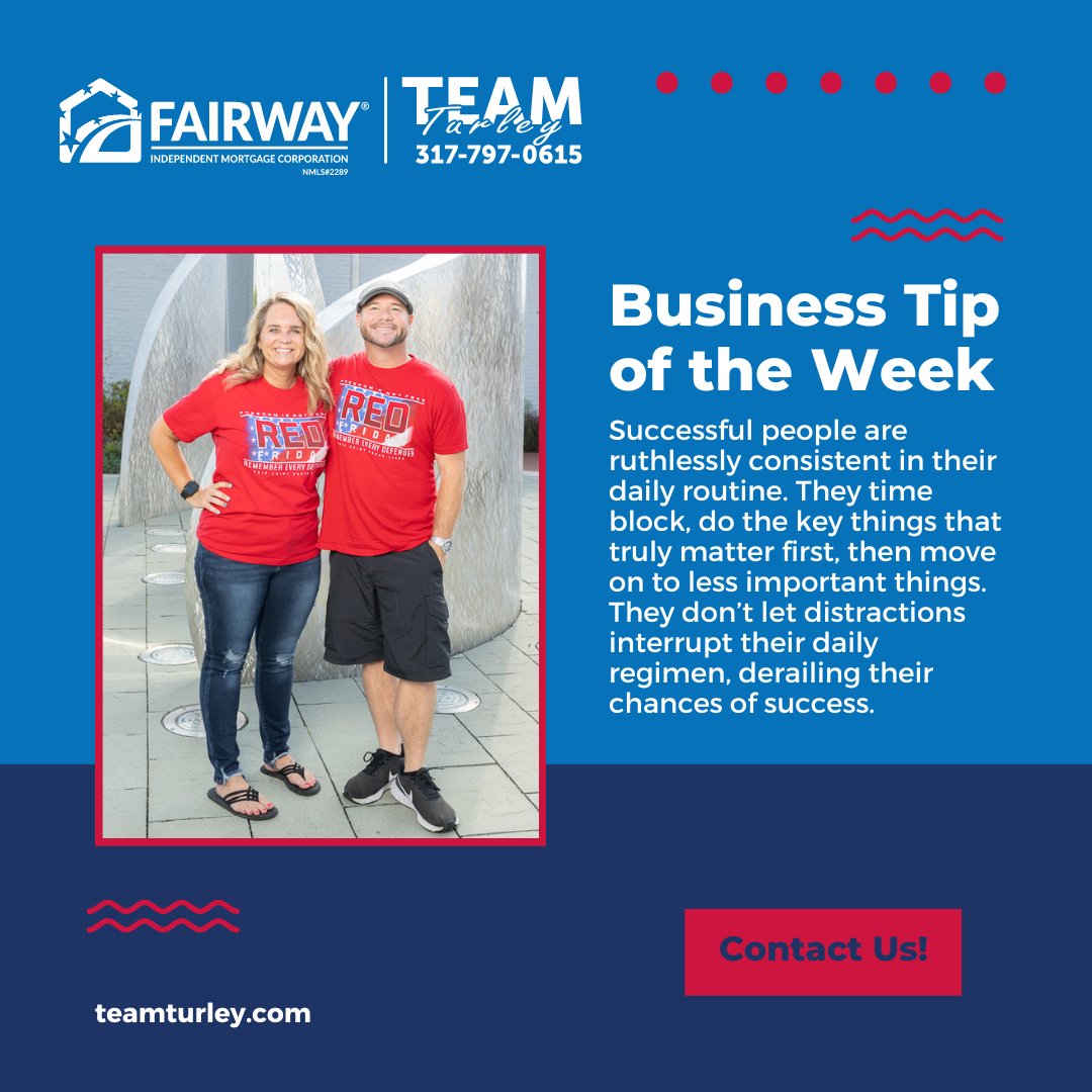 angieturley's tweet photo. Successful people time block, do the key things that truly matter first, then move on to less important things. πͺ #TeamTurley #FairwayNation #BusinessTipOfTheWeek #ThursdayThoughts β€οΈπΊπΈπ https://t.co/MDL5n43Rpb
