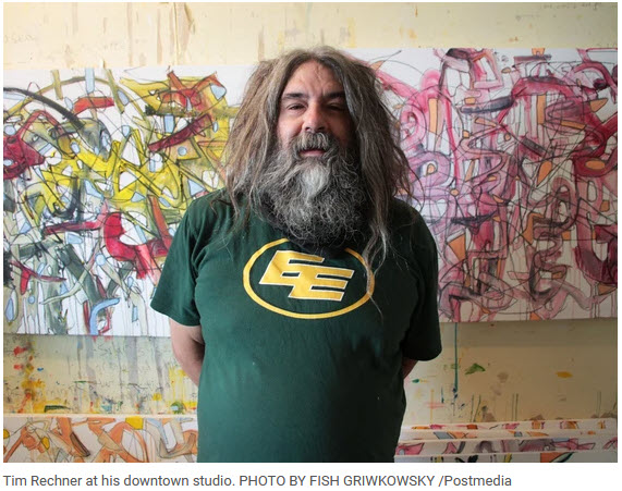 Our amazing drummer, Tim Rechner, who is also an amazing painter, is being interviewed tomorrow about our new album for <a href="/EdmAMCBC/">Edmonton AM</a> by Tara McCarthy <a href="/CBCradiotara/">tara mccarthy 🙋🏼‍♀️</a> for broadcast later this month. We will keep you posted! Photo of Tim by <a href="/fisheyefoto/">Fish Griwkowsky</a> .