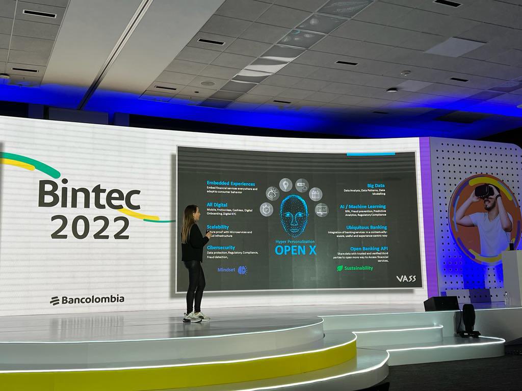 VassColombia's tweet photo. VASS presentes en #BINTEC @Bancolombia 2022. Estamos ubicados en el piso 11, Stand 19. https://t.co/c94Va0lPM7