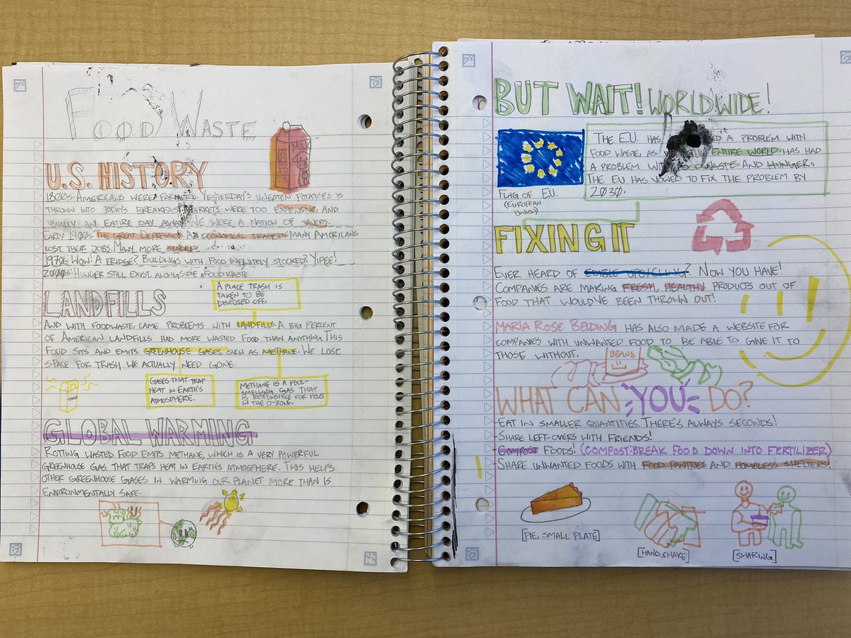 msperryin8th's tweet image. 8th grade students have been doing a great job with their synthesis notebook work for the Essential Research Skills unit! @tvems @TV_Vikes