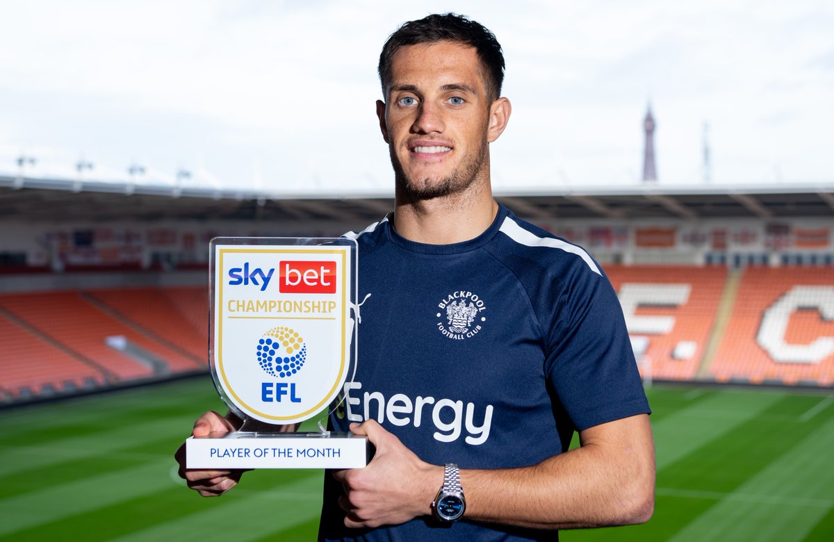 BlackpoolFC's tweet photo. 🏆 The @SkyBetChamp Player of the Month for October. 

👏 Congratulations, Jerry. 

🍊 #UTMP https://t.co/6MIcz9j0rD