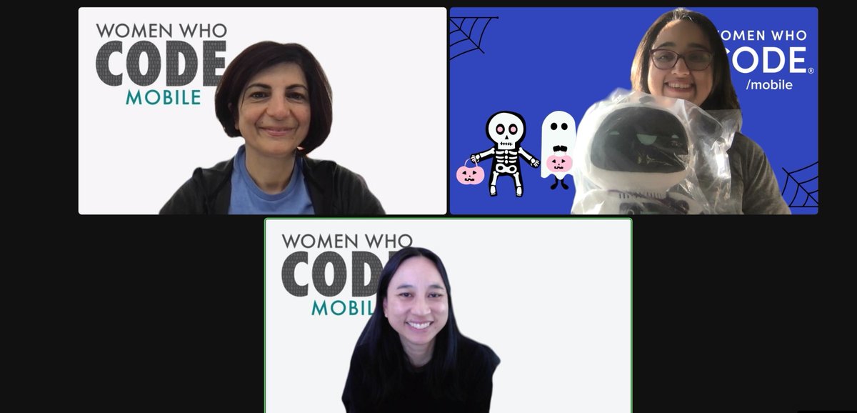 sunfishgurl's tweet photo. Had a blast 🚀hosting the @WWCodeMobile watch party 🍿for #MobileDevOps22. Monika Gorkani gave an amazing talk on #iOS Widget Screenshot 🖼️ Automation, &amp; our Fellow @navbarbar brought along our friend the @bitrise robot 🤖 https://t.co/ma55TUcsKu