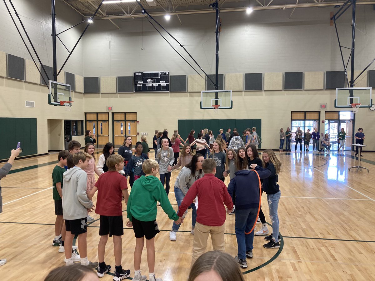 McpheronTricia's tweet photo. Nothing quite says FUN like a PBIS building wide assembly! Well done students, staff, and the PBIS team! What a group of rock stars! #MSRocks #BeABronco #CMSAllstars https://t.co/dsDJbdINcV