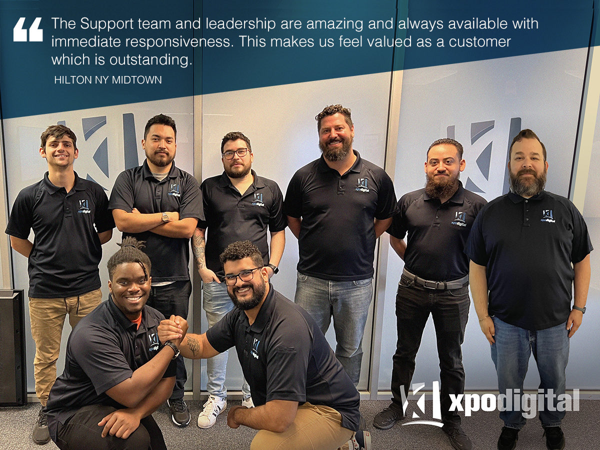 xpodigital's tweet image. Happy National Crew Appreciation Week - THANK YOU Xpodigital technicians for all that you do to support our hotel digital signage partners coast to coast at over 200 properties. 
#ThankYou #NationalCrewAppreciationWeek #appreciate #customersuccess #digitalsignage #hotelpartners