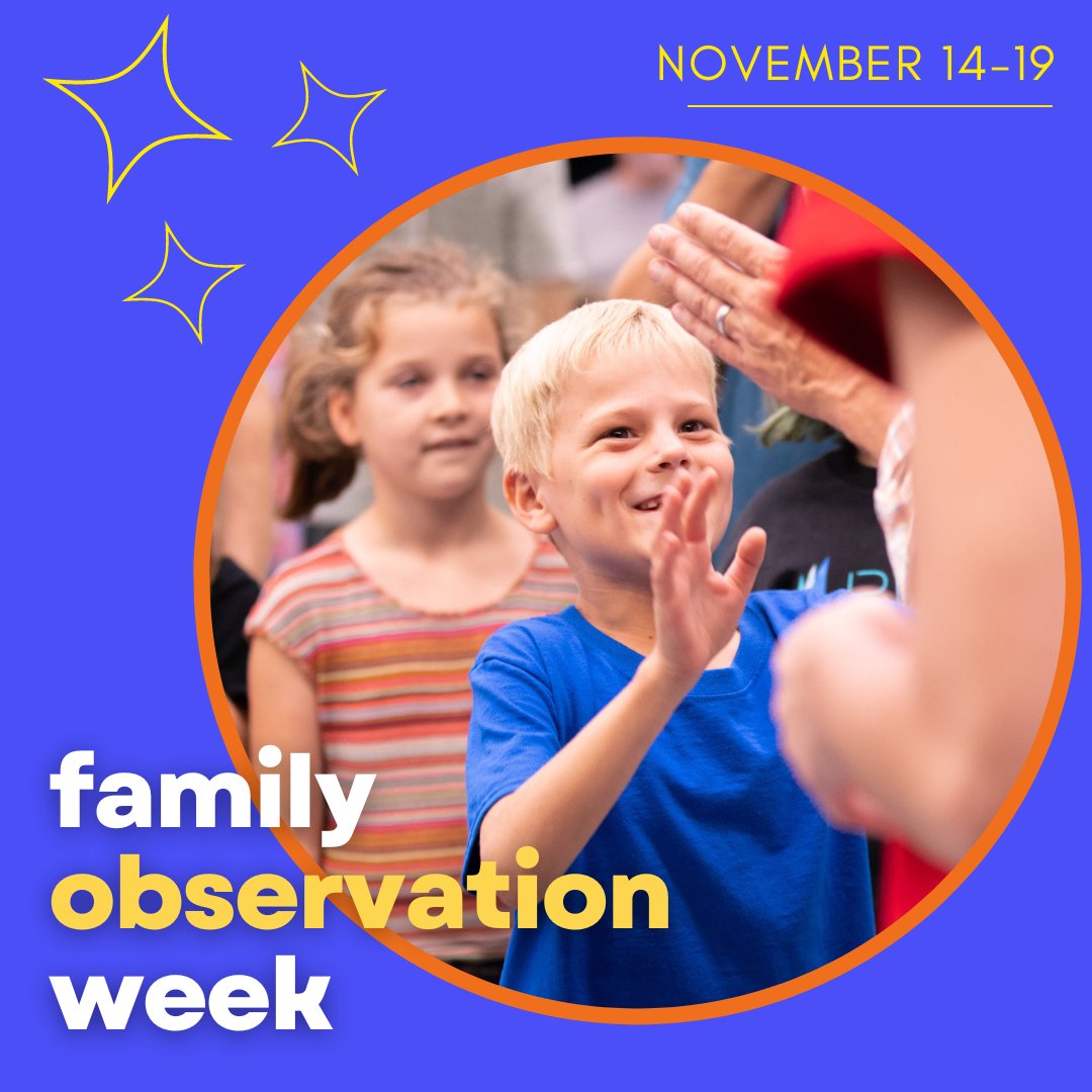 Get ready for Family Observation week at the Dancewave Center!

From Nov 14-19, come support and see your dancers in action - hope to see you at the studio!

#DanceMakesWaves #Dance #YouthDance #FamilyDance