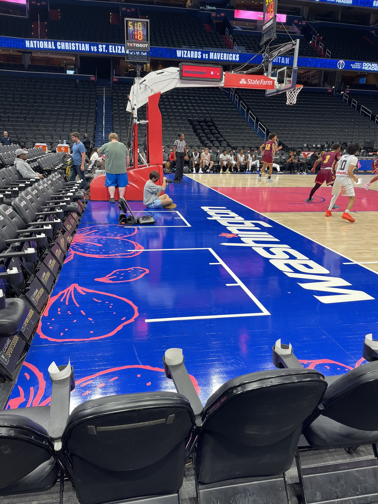 Josh Robbins on X: Here's a look at the Washington Wizards' new cherry  blossom-themed court, which will debut tonight when the team hosts the  Mavericks.  / X