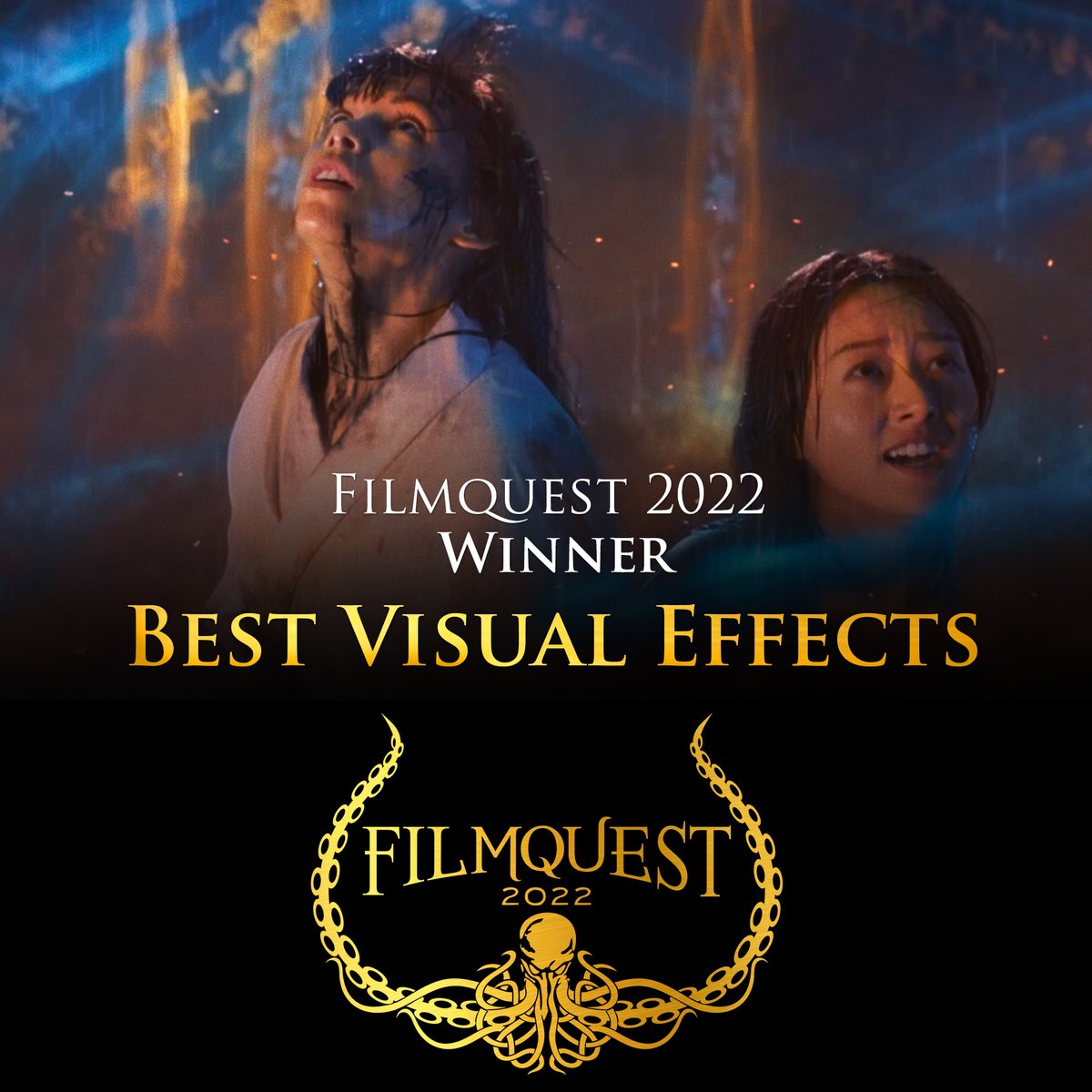 We are so humbled and honored to win Best Score &amp; Best Visual Effects for Bashira at FilmQuest! We have won twice in these two categories!