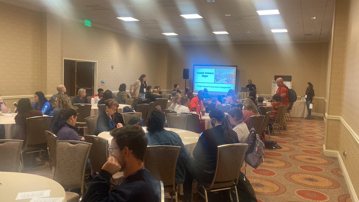 Kenricmatics's tweet photo. About to start our Family Science Night session in the Sapphire room at #STATCAST22 ! Come learn how to hold a great science based, student driven community event! #RedhawkScience #LibertyLearns https://t.co/8aZNkHA26y