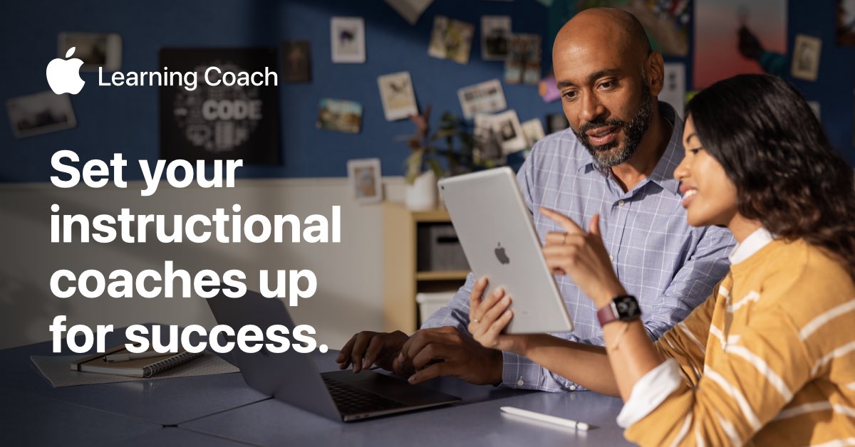 Learn how the #AppleLearningCoach certiﬁcation program can help coaches build new skills to empower
teachers and students with Apple technology. Applications are open now! apple.co/alc-soc