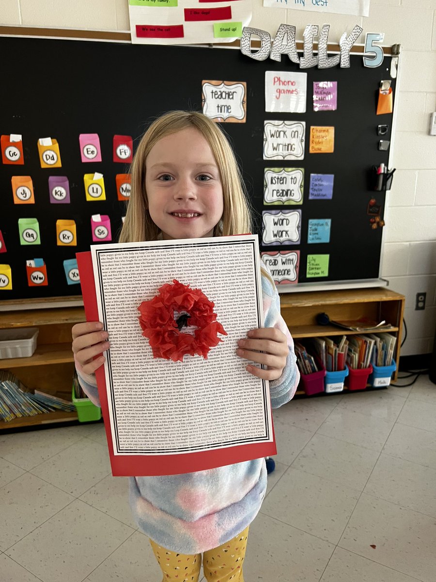 Remembrance Day poppies by grade 1’s <a href="/ParkviewPS/">Parkview PS</a>