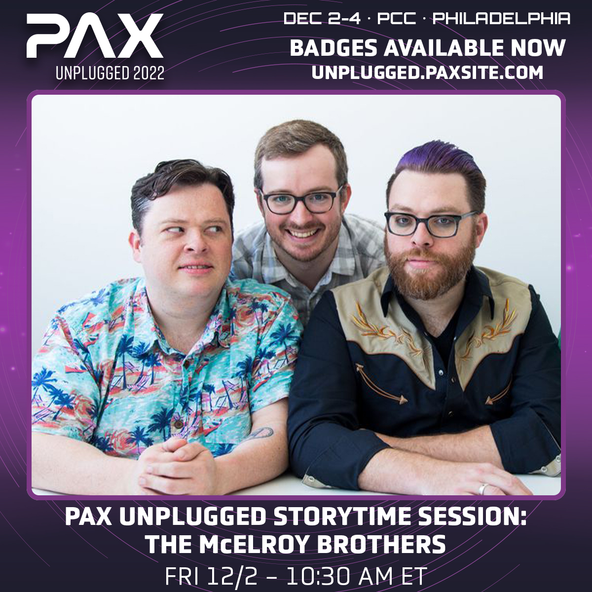 PAX (@pax) on Twitter photo Through the magic of the ✨internet✨ we've added another McElroy brother to #PAXUnplugged 2022's Storytime Session! See <a href="/travismcelroy/">Travis McElroy (Self Parody)</a>, <a href="/griffinmcelroy/">Griffin's Cool 2018 Tweets</a>, and @justinmcelroy kick off the show with tales of their journeys in gaming. Learn more at PAXUnplugged22.com/Storytime Through the magic of the ✨internet✨ we've added another McElroy brother to #PAXUnplugged 2022's Storytime Session! See <a href="/travismcelroy/">Travis McElroy (Self Parody)</a>, <a href="/griffinmcelroy/">Griffin's Cool 2018 Tweets</a>, and @justinmcelroy kick off the show with tales of their journeys in gaming. Learn more at PAXUnplugged22.com/Storytime