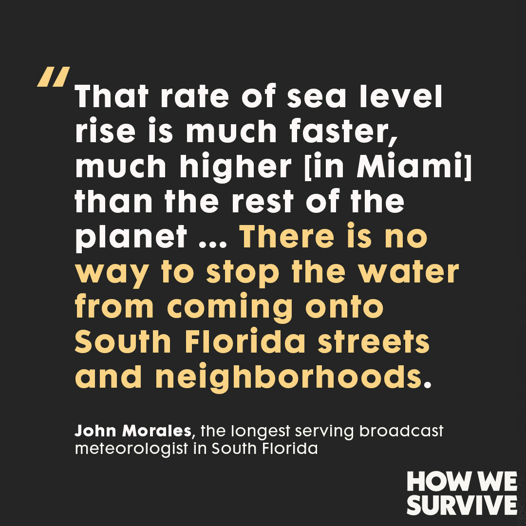 Marketplace's tweet photo. There will be potentially 5 feet or more of sea level rise in South Florida by the end of the century.  

But It’s one thing to say that in theory…And another to understand what that will actually mean for us. 

On #HowWeSurive, we dig into the science. https://t.co/aqmBwjstcS https://t.co/5sBwQenjYh