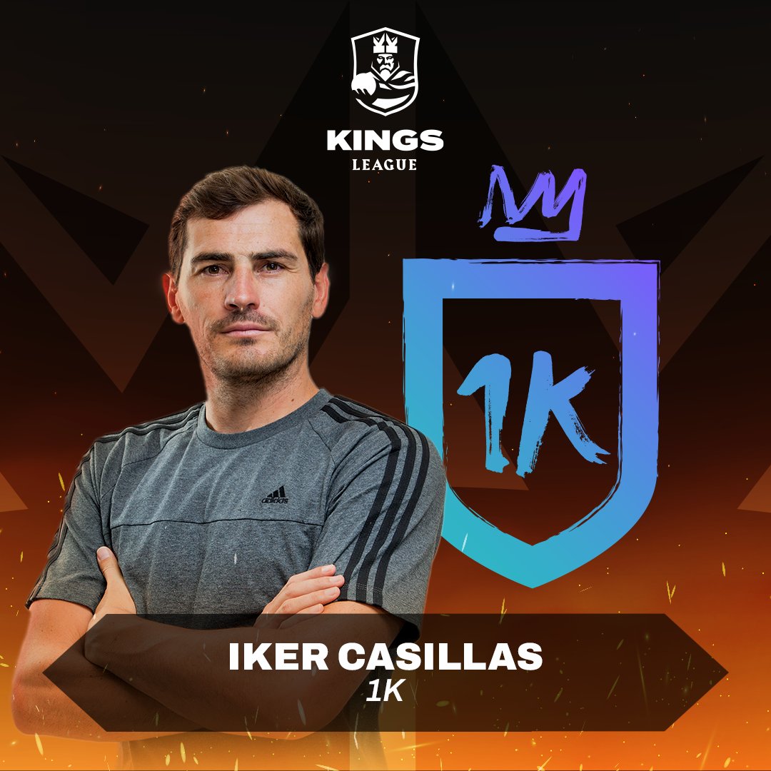 ¡Estos son los #1K de <a href="/IkerCasillas/">Iker Casillas</a>! 

Bienvenidos a la #KingsLeague👏

Sigue la transmisión en vivo: twitch.tv/kingsleague
