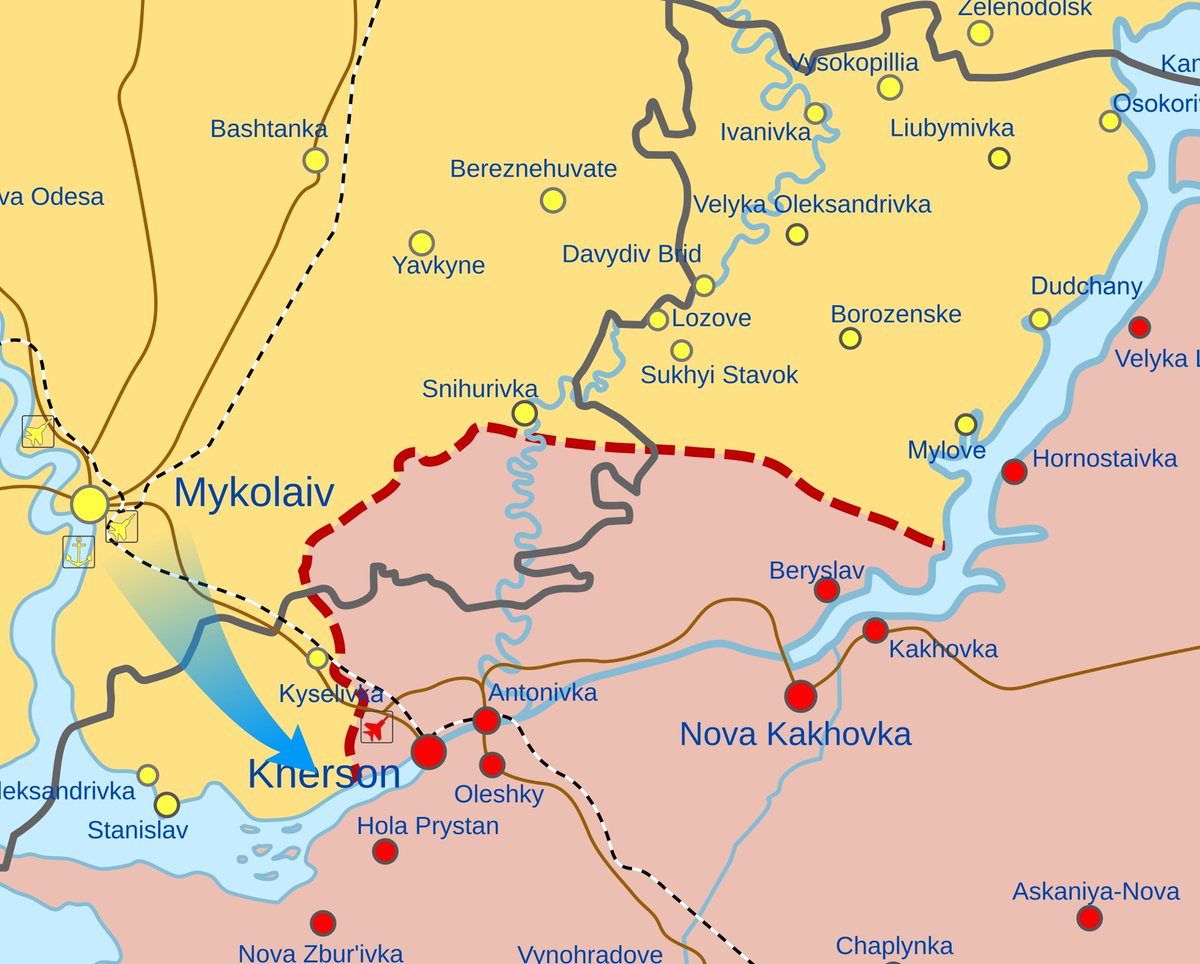 Ukraine_War_Map's tweet photo. 🇺🇦 army has reached the outskirts of Kherson city https://t.co/grkAWmij9T